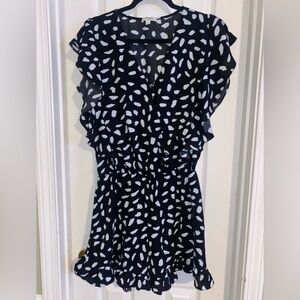 Umgee Black and White Patterned Romper